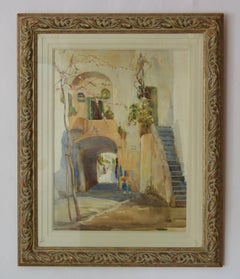 Italian Village - Mid 20th Century Impressionist Watercolour by Bennett