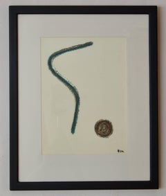 Mid Century Abstract Mixed Media Drawing by Rem Raymond Coninckx - Belgium