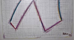 Mid Century Abstract Mixed Media Drawing by Rem Raymond Coninckx - Belgium