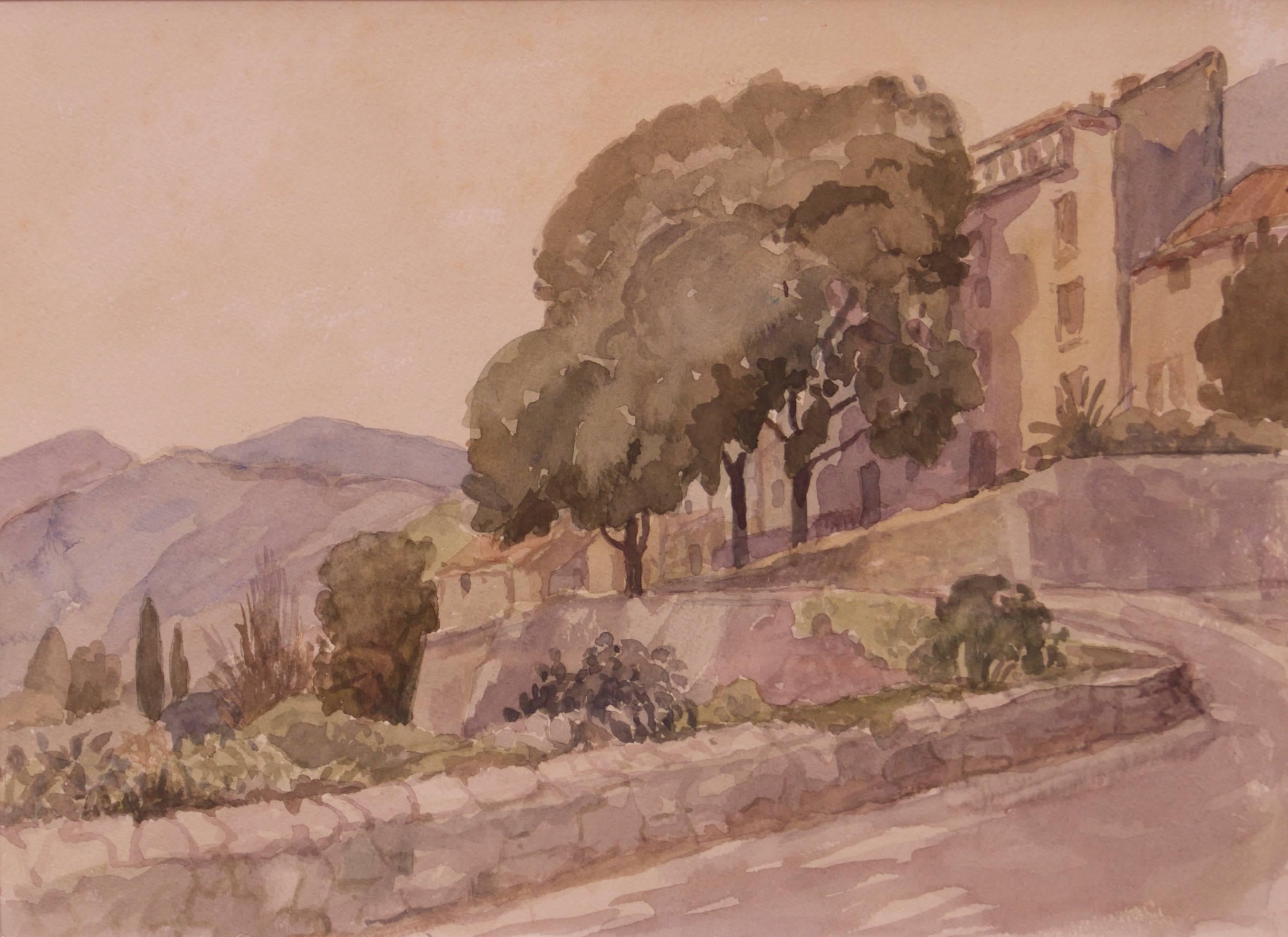 Majorica - Mid 20th Century Landscape Watercolour on Paper by Muriel Archer