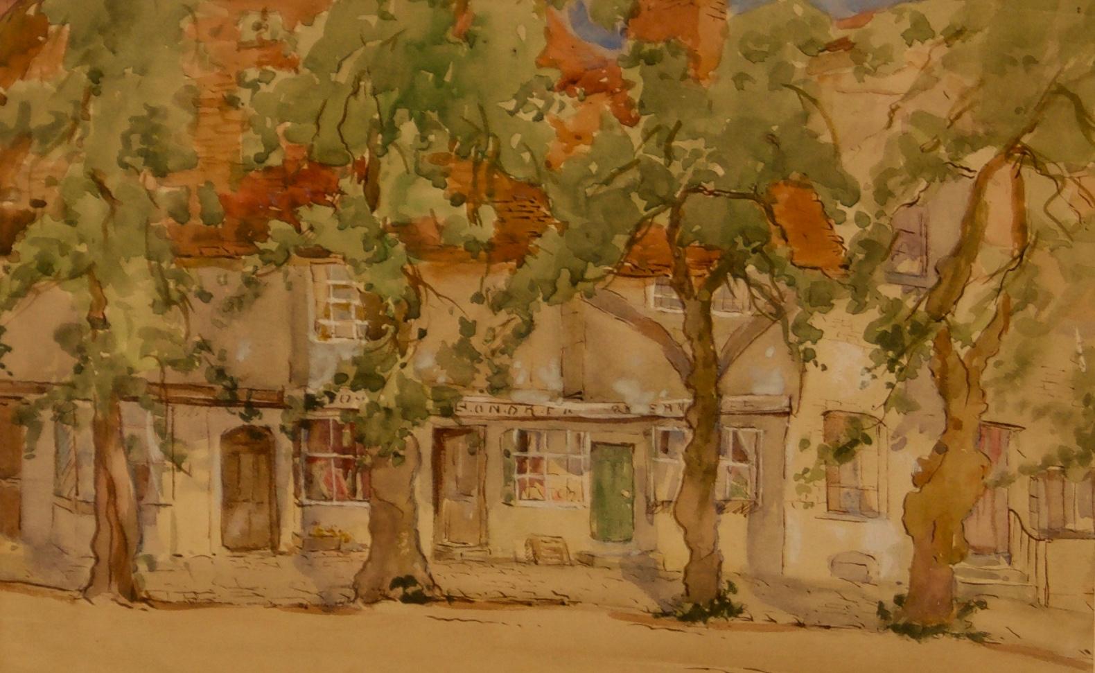 Sterndale Bennett Landscape Art - South of France - Early 20th Century Impressionist Watercolour by Bennett