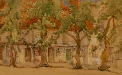 South of France - Early 20th Century Impressionist Watercolour by Bennett