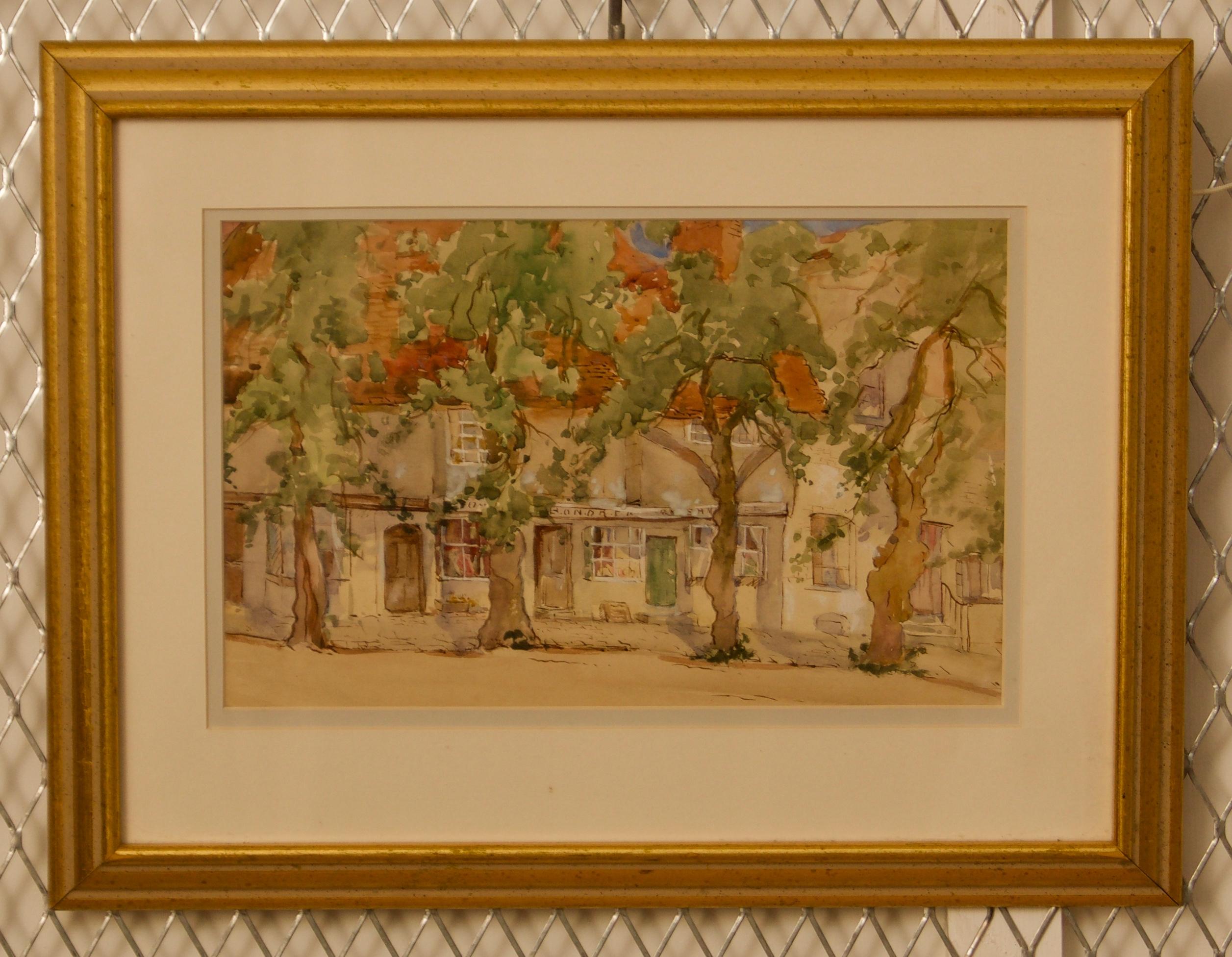 South of France - Early 20th Century Impressionist Watercolour by Bennett - Art by Sterndale Bennett