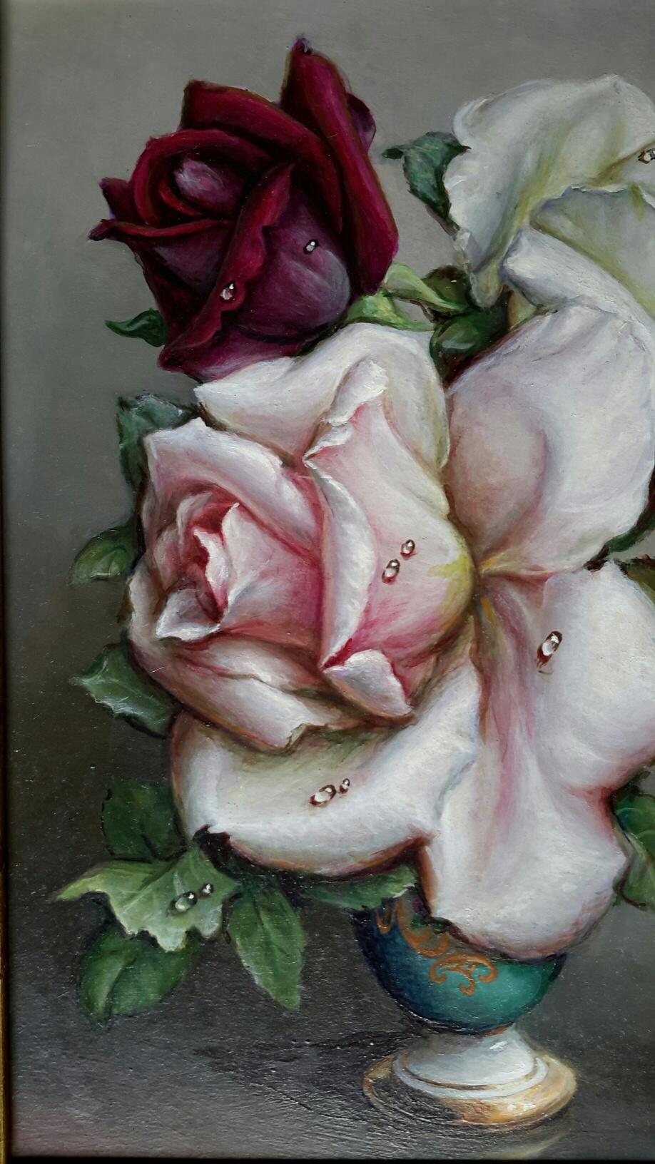 Russian Roses - Painting by Irene Klestova