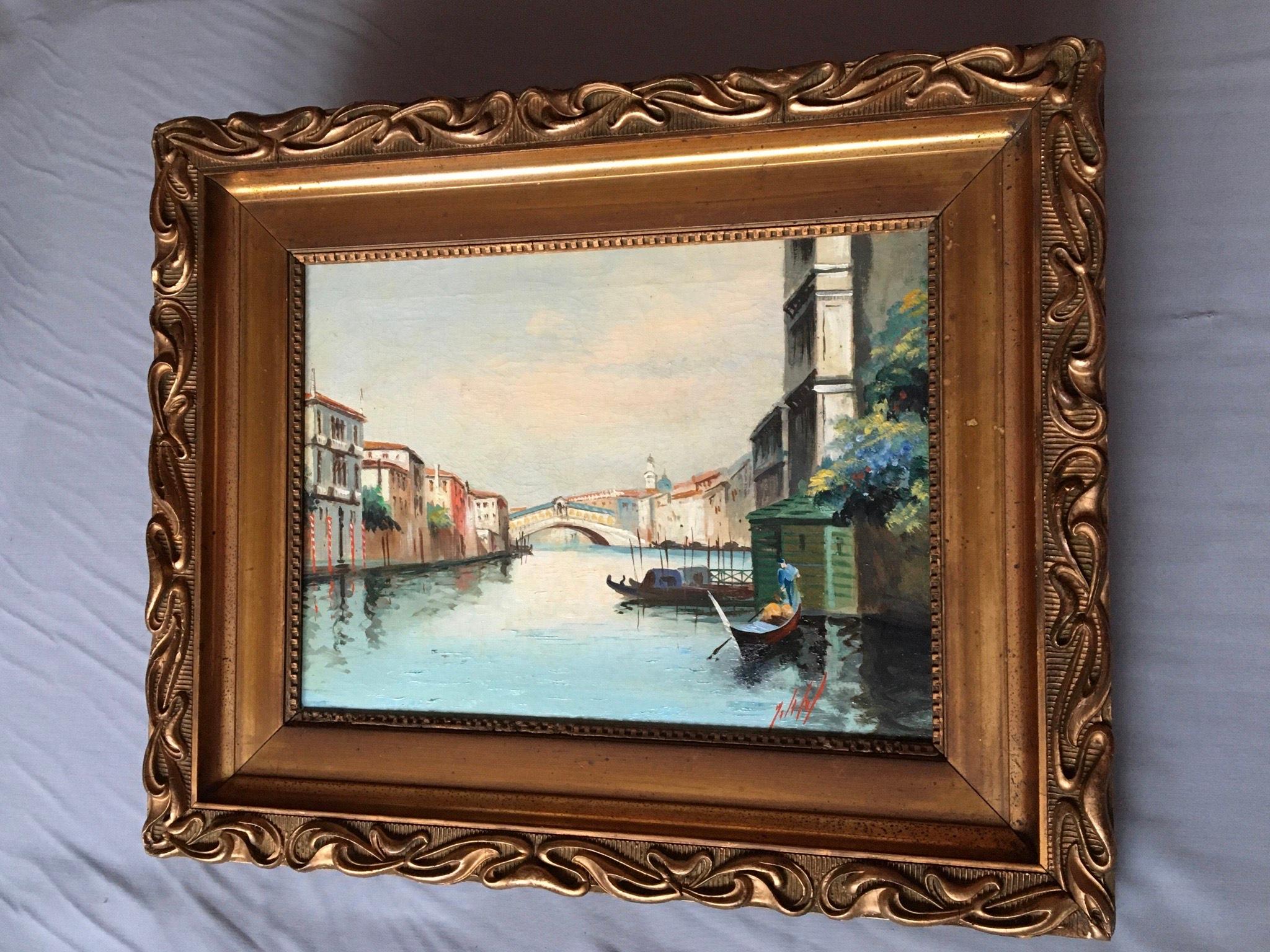 Bridge de Rialto, Venise par Dellal, 1950 en vente 1