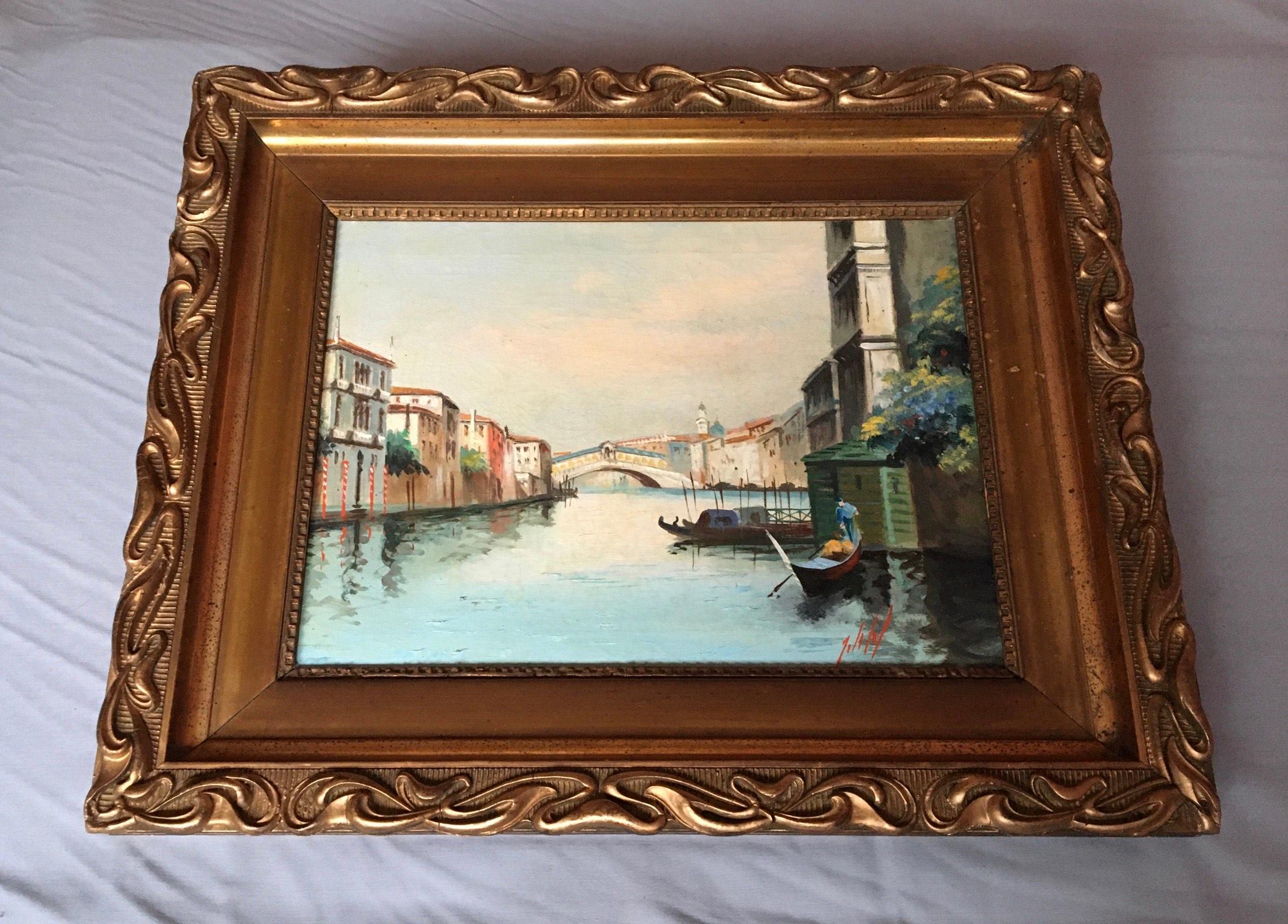 Bridge de Rialto, Venise par Dellal, 1950 en vente 2