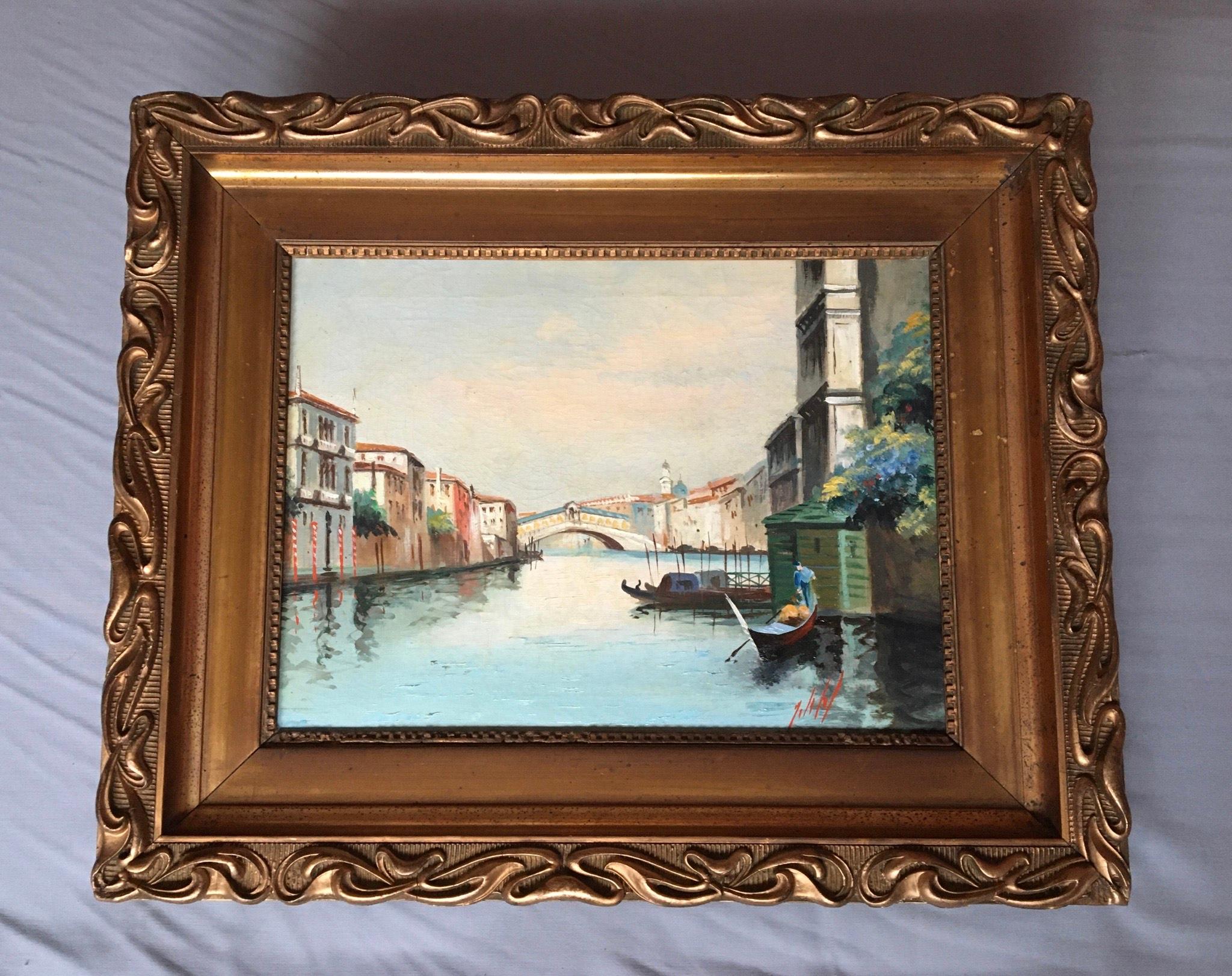 Rialto Bridge, Venice by Dellal, 1950 For Sale 12
