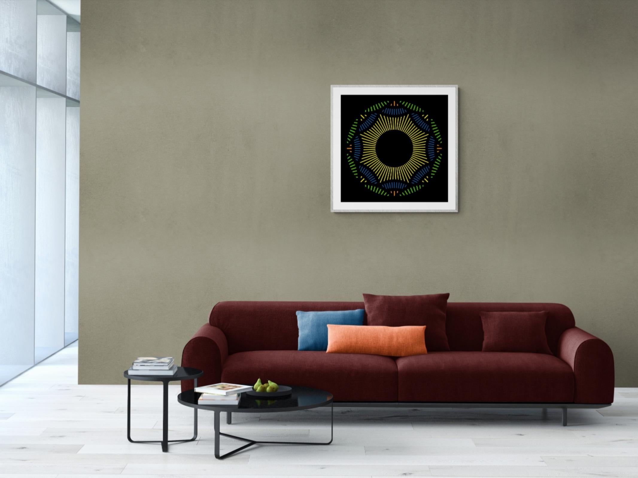 Nebulosa 11 - Black Abstract Print by Julio Campos