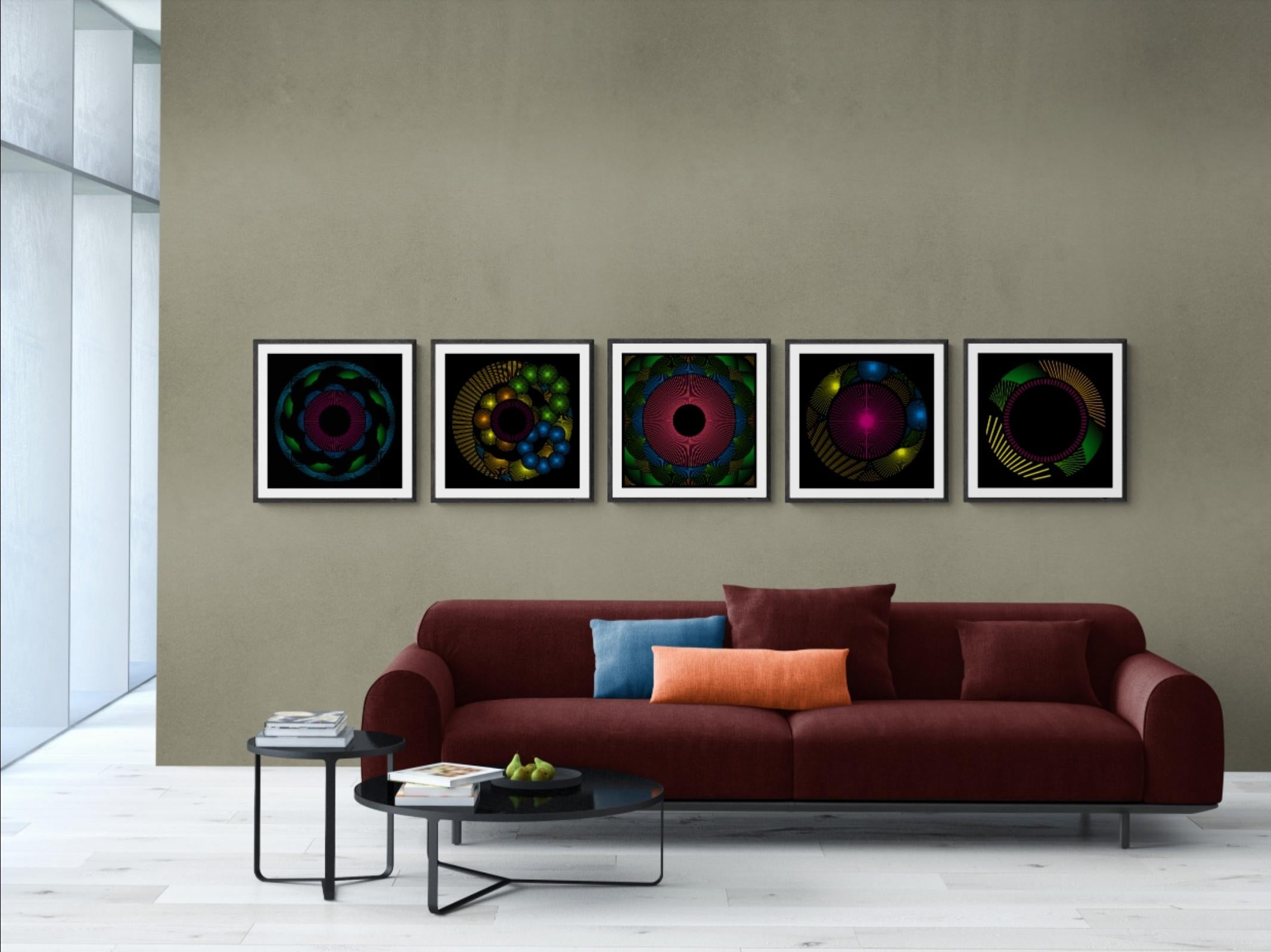 Nebulosa 26 - Black Abstract Print by Julio Campos