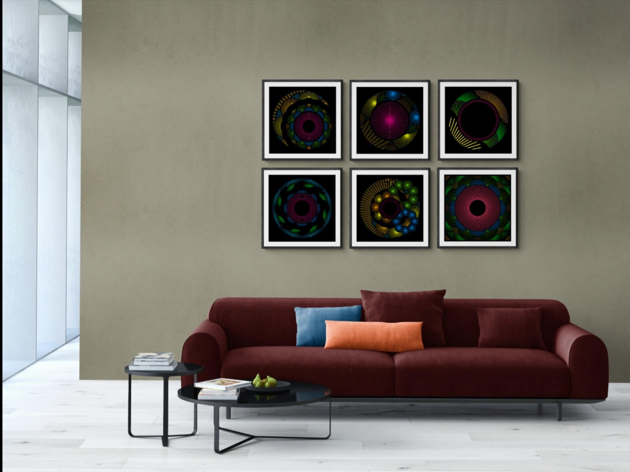 Nebula Heart - Abstract Geometric Print by Julio Campos