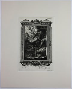 Copperplate Engraving of Biblical Scene in Exodus by: Georg Daniel Heumann