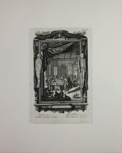 Copperplate Engraving of Biblical Scene in Genesis by: Georg Daniel Heumann