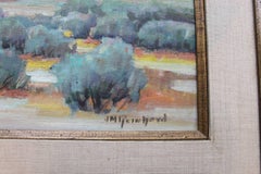 Landscape with Mountain by J. M. Reinhard, Oil on Board Painting