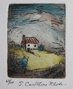 Collection of 3 colored etchings by Sarah Carothers Rhode Signed and Numbered