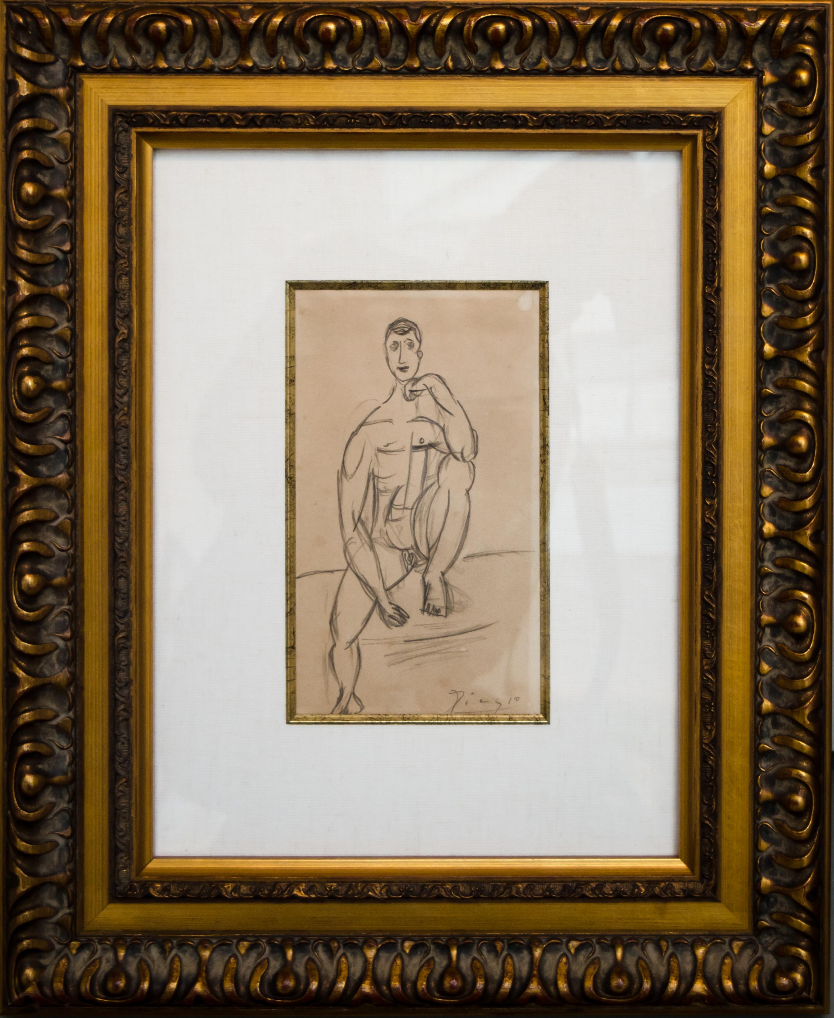 Pablo Picasso Figurative Art - Homme Assis