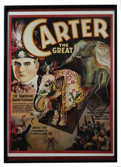 THE EXPLOITING ELEPHANT - Lithografisches Plakat von Carter dem Großen, 1970er Jahre