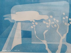 A GARDEN FOR ICARO - Etching on paper signed Gaetano Carboni, Italy 1970