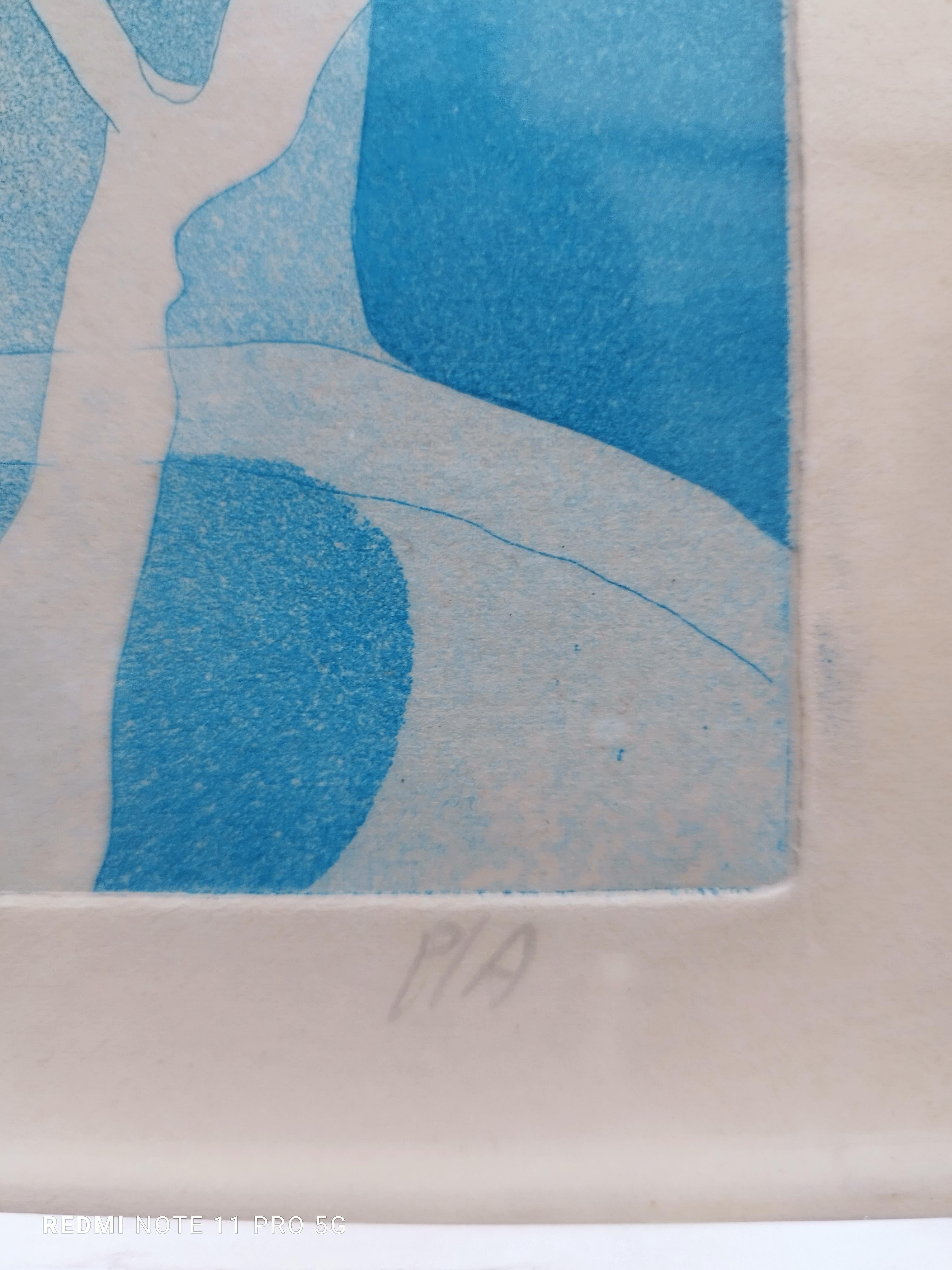 UN JARDIN POUR ICARO - Gravure sur papier signée Gaetano Carboni, Italie 1970 en vente 2