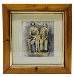 Familia - Homenaje a Henry Moore, China sobre papel 1944