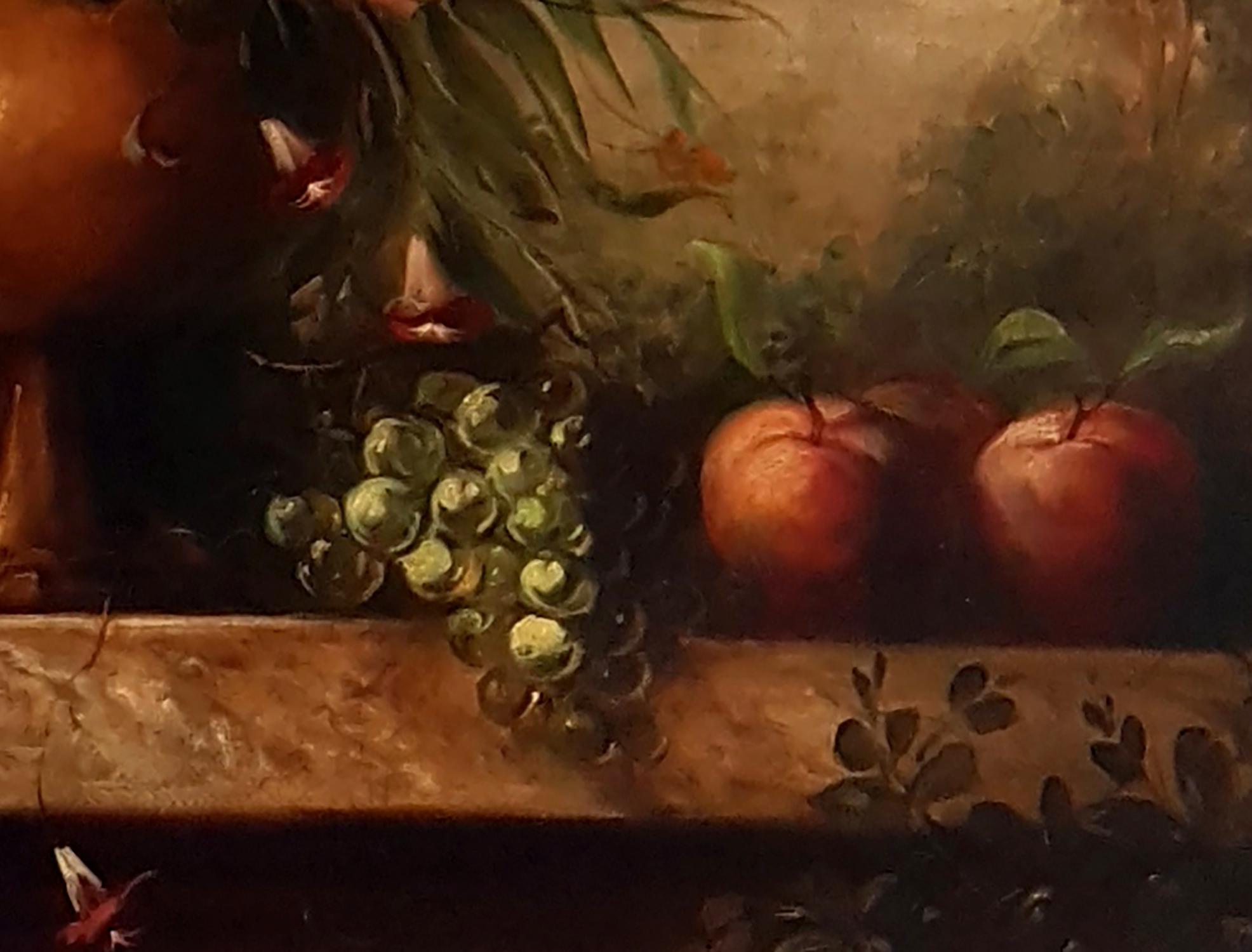 Flowers - Oil on canvas cm.100x80, Lorenzo Renzi, Italy, 2003
Gold leaf gilded wooden frame