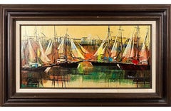 20th Century Moss Signed Oil on Canvas