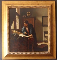"The Geographer" After Johannes Vermeer Painting