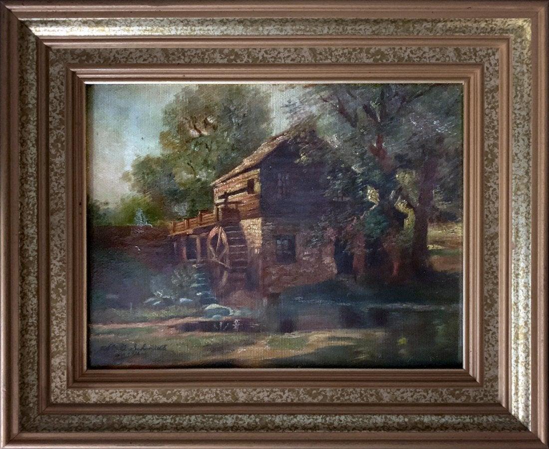 M. Schmidt Landscape Painting – Antikes Landschaftsgemälde, Ölgemälde von M.G. A. Schmidt