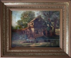 Antique Landscape Oil Painting by M.G. Schmidt