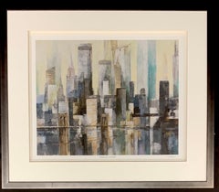 "Watercolor Cityscape" by Philippe Leblanc (Hand Signed Lithograph)