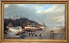 19th c. Landscape Oil Painting by Anton Doll