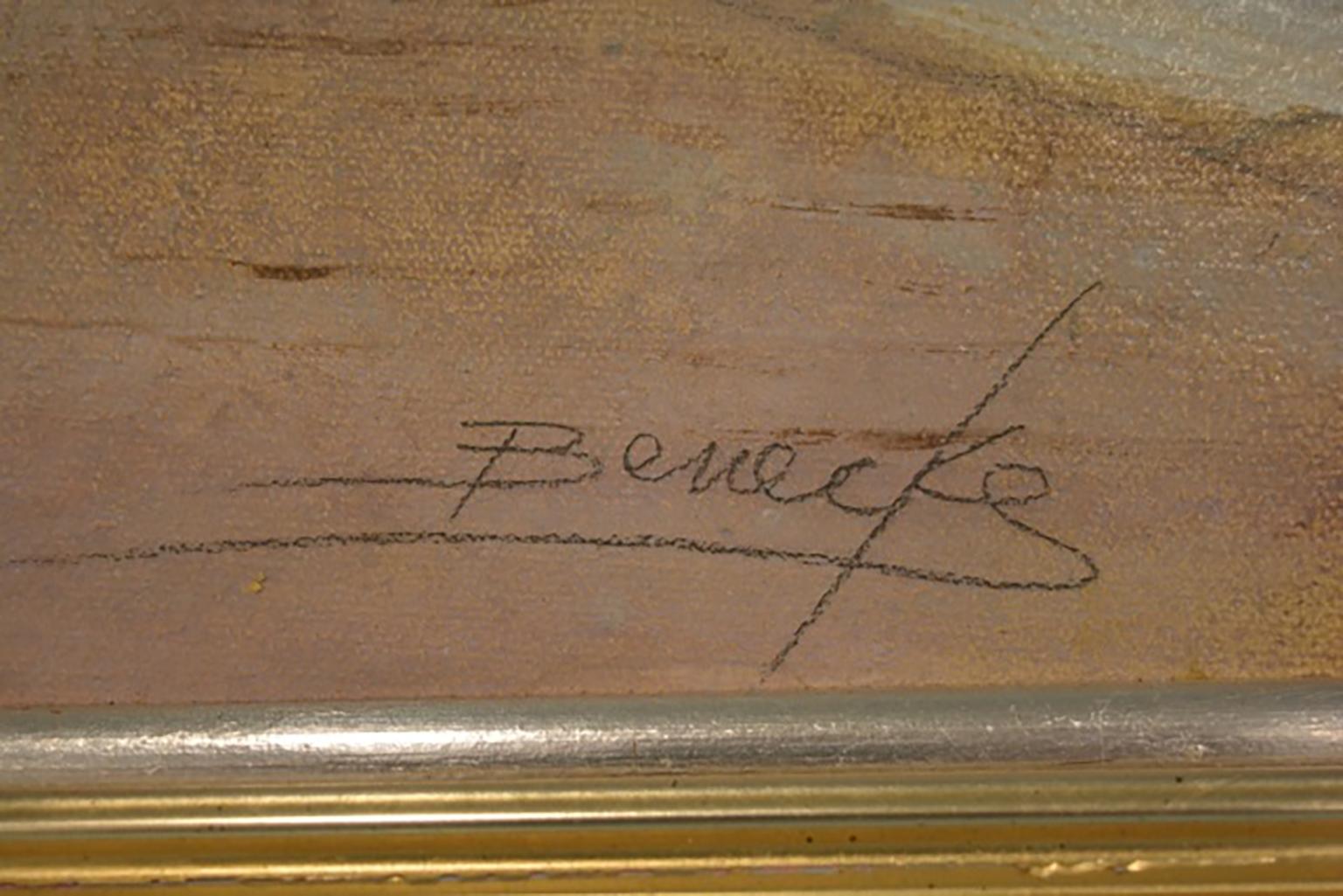 Peinture à l'huile sur panneau de la rivière William Benecke 2