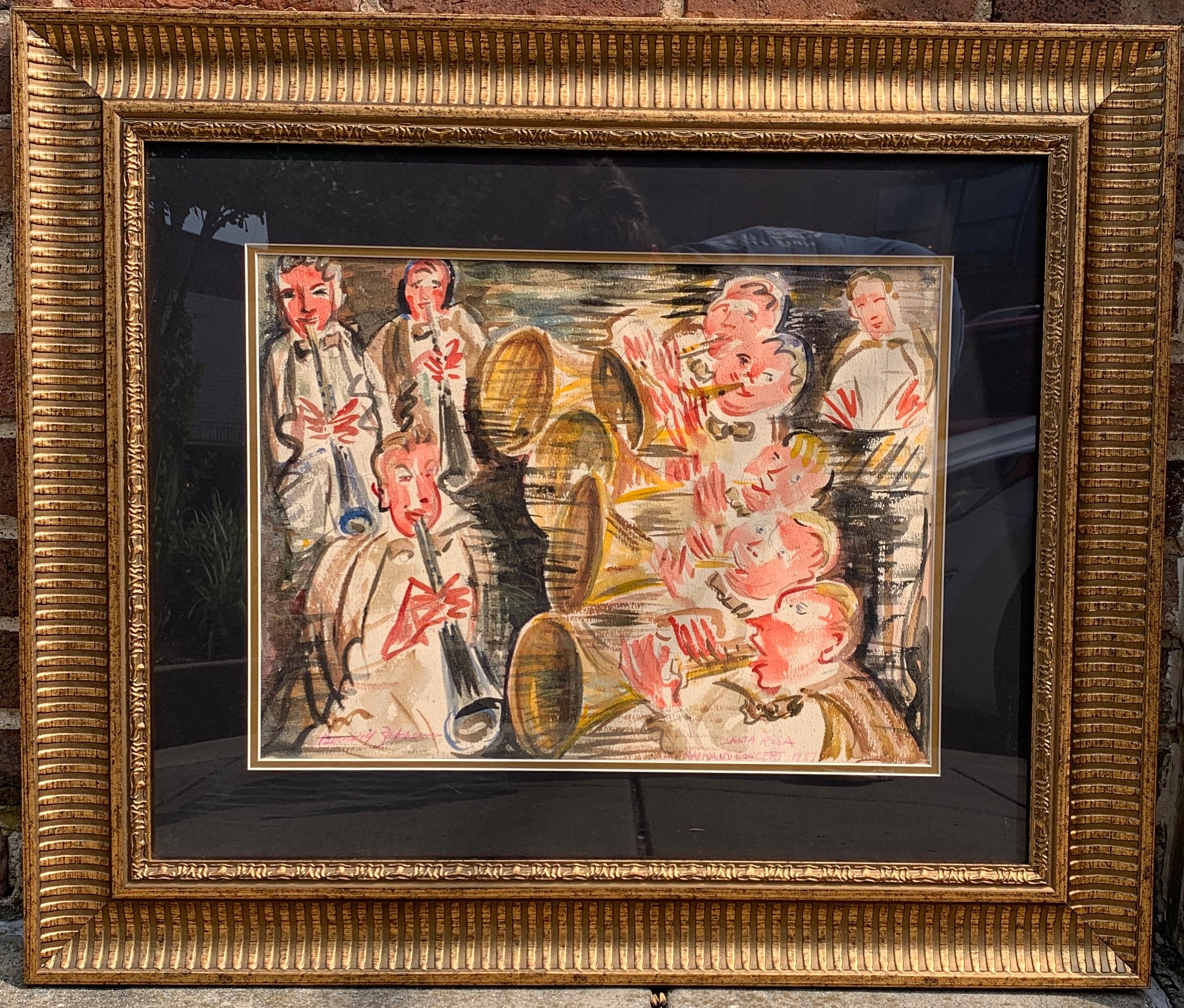 Original Watercolor Hand signed by the artist Rommel in 1934 in Paris. Approx 18×20 inches. Includes certificate of authenticity.