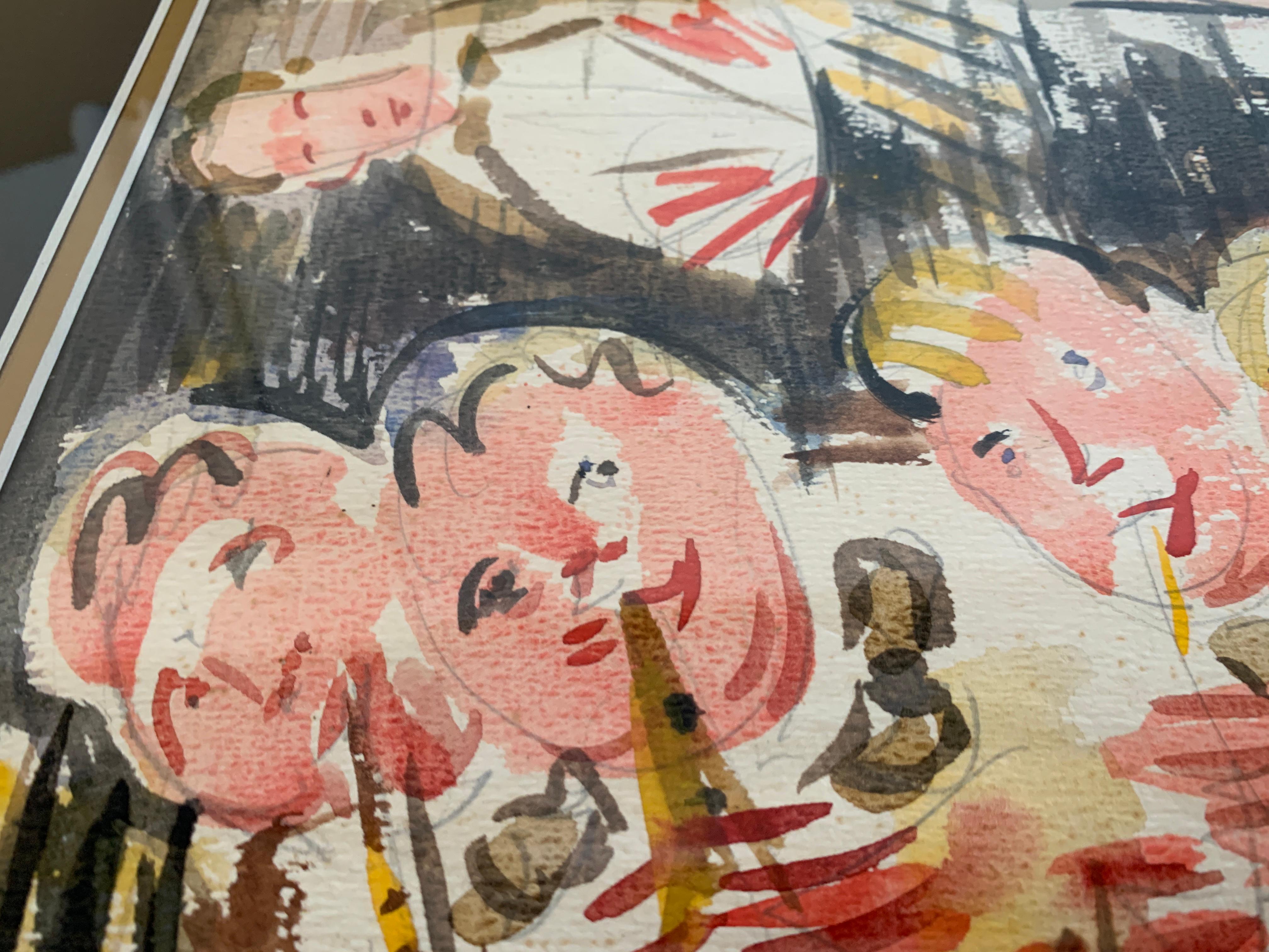 Original Watercolor Hand Signed by the Artist Rommel in 1934 in Paris For Sale 9