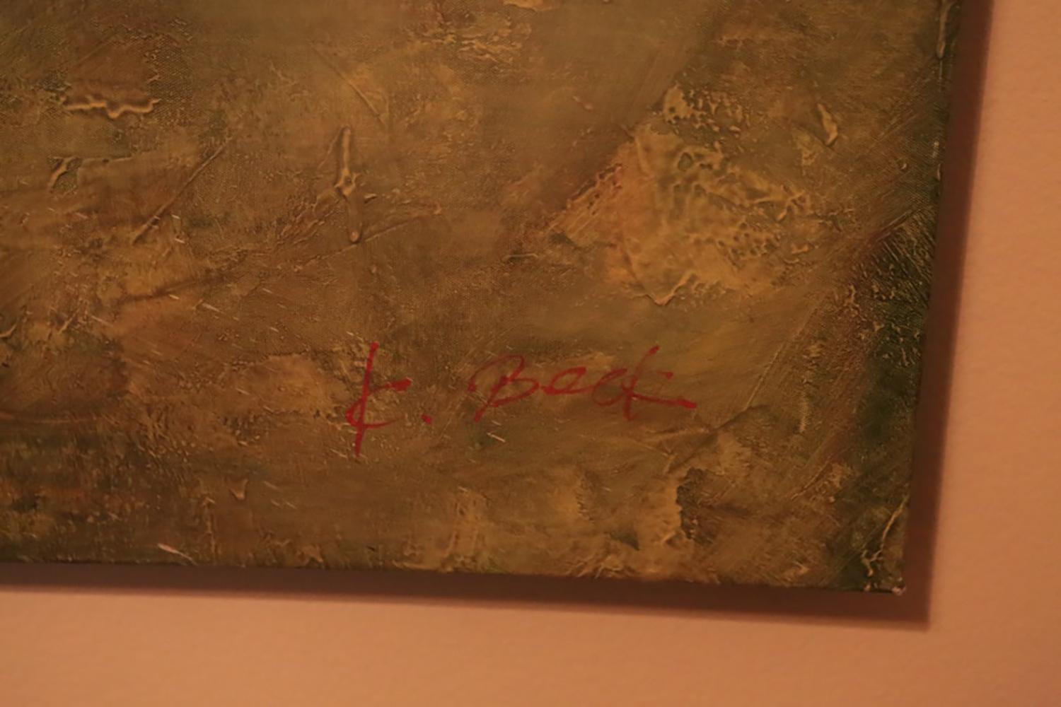 Large Oil on Canvas Signed K. Beck 4