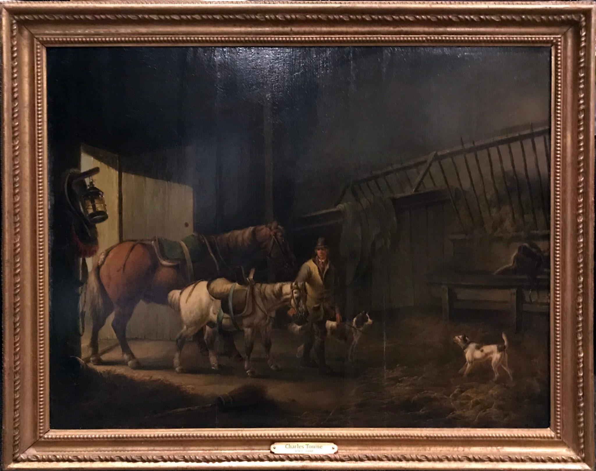 Charles Towne Oil Painting Entitled Returning the Horses to the Stable 2