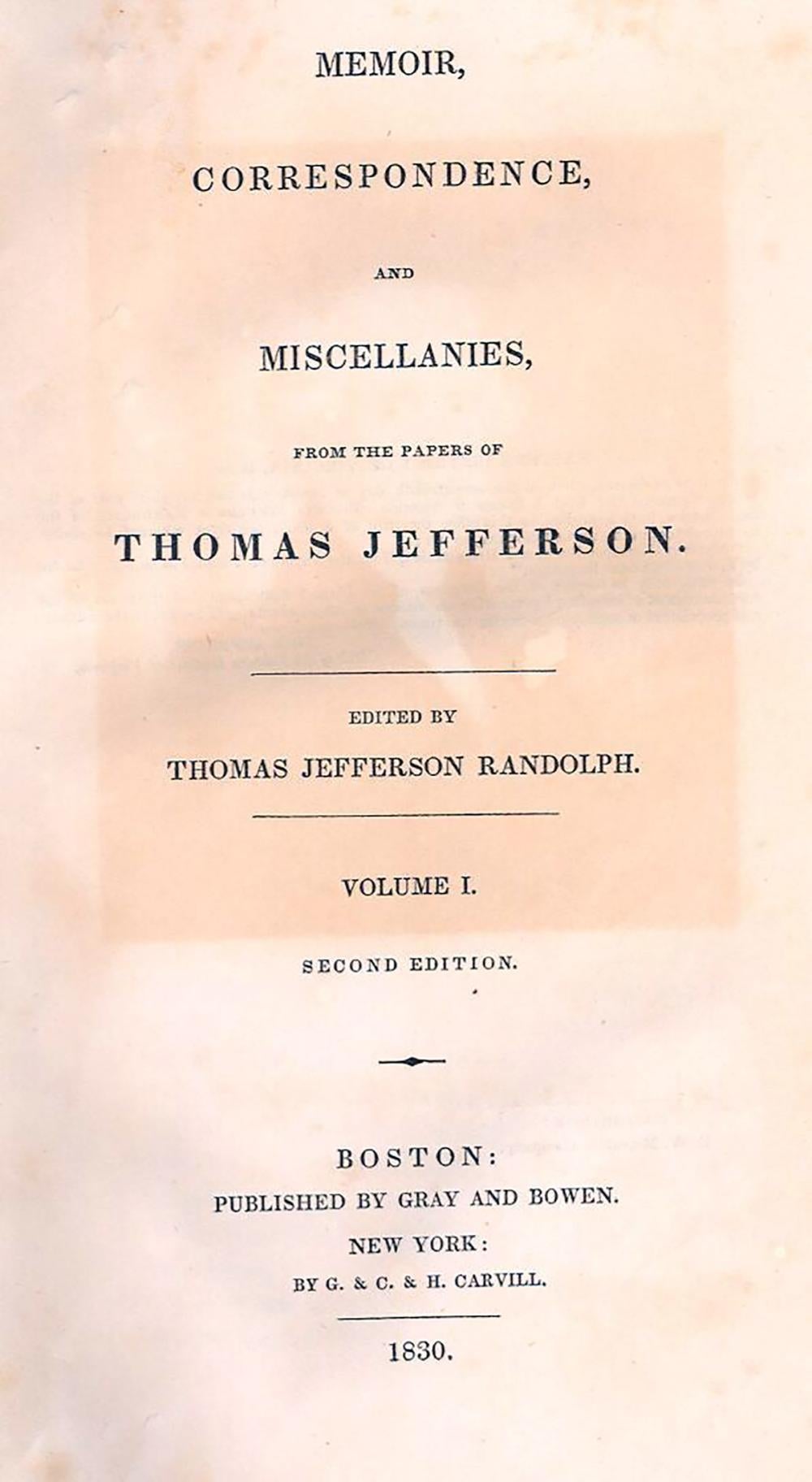 Rare Historical Thomas Jefferson (1743-1826) Steel Cut Engraving of his Rough Draft of the Declaration of Independence  Engraved by Charles Toppan. Philadelphia: Charles Toppan, 1829  Very Possibly a Printers Proof Copy of the Toppan Engraving 