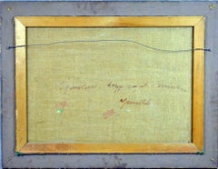 Figural Landscape Oil Painting by Béla Juszkó