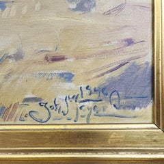 Polish Figural Landscape Oil Painting Zofia Dziurynska-Rosinka