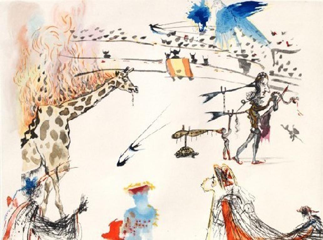 The Burning Giraffe from the Tauromachie Suite - Art by Salvador Dalí