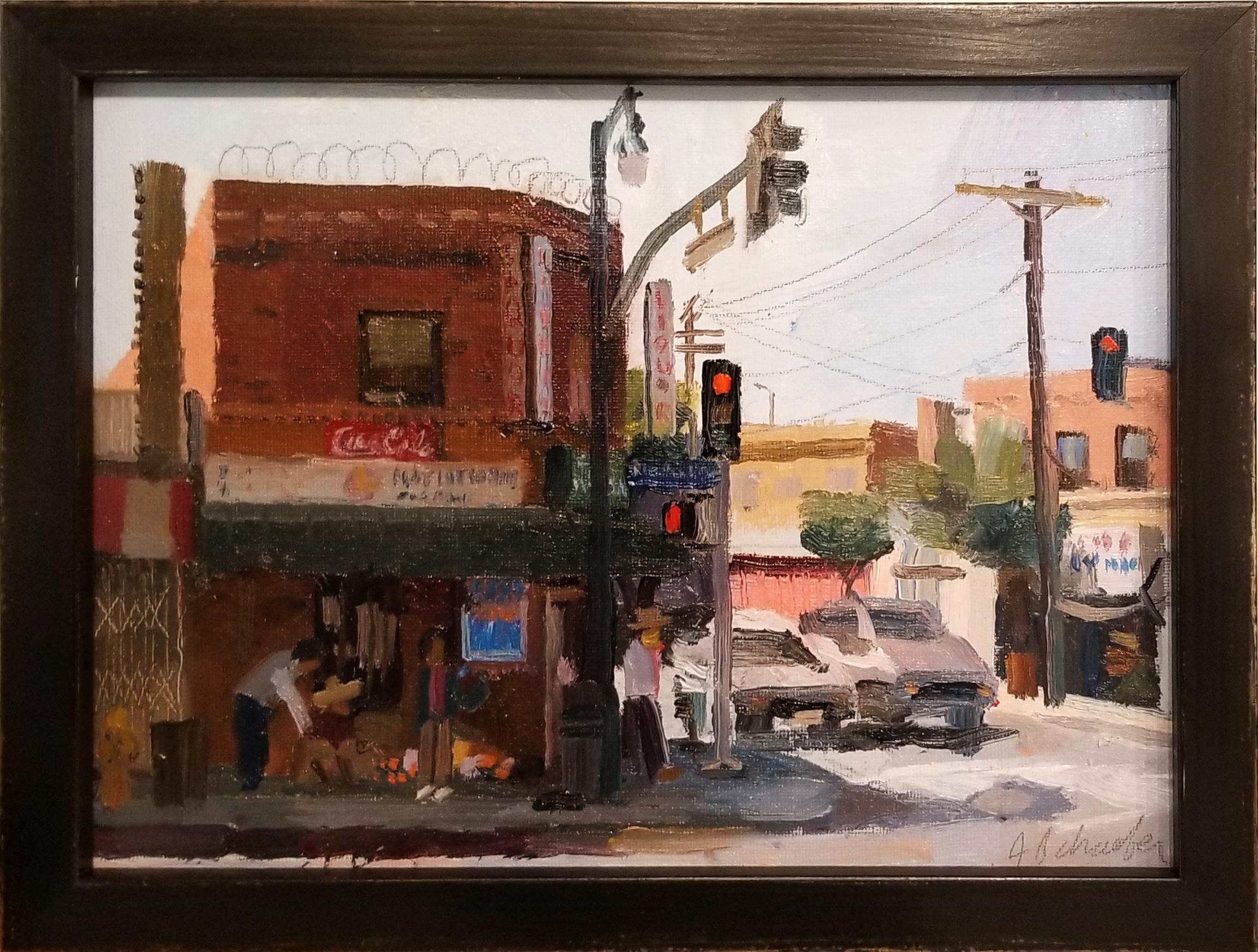 Alex Schaefer Landscape Painting - Chinatown