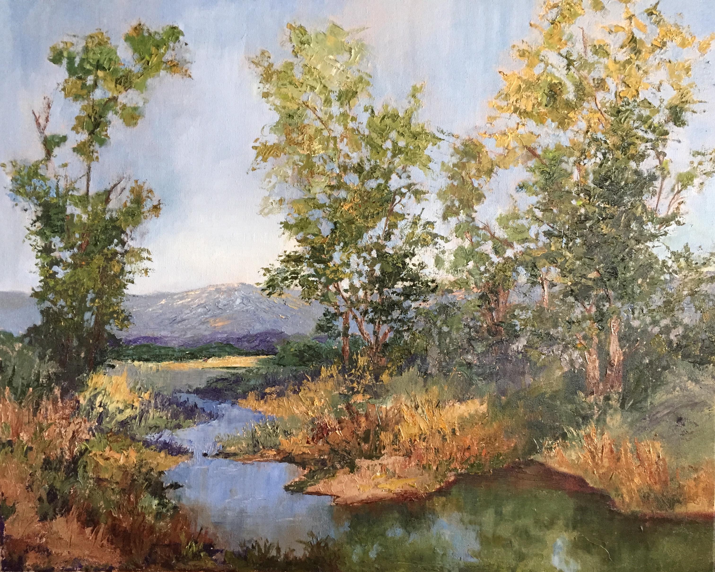 Emily Goldfield Landscape Painting - Spring Creek