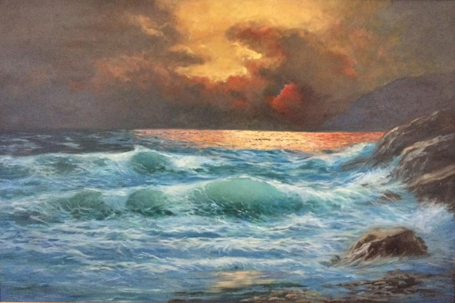 Hooshang Yashar Landscape Painting - Pacific Sunset