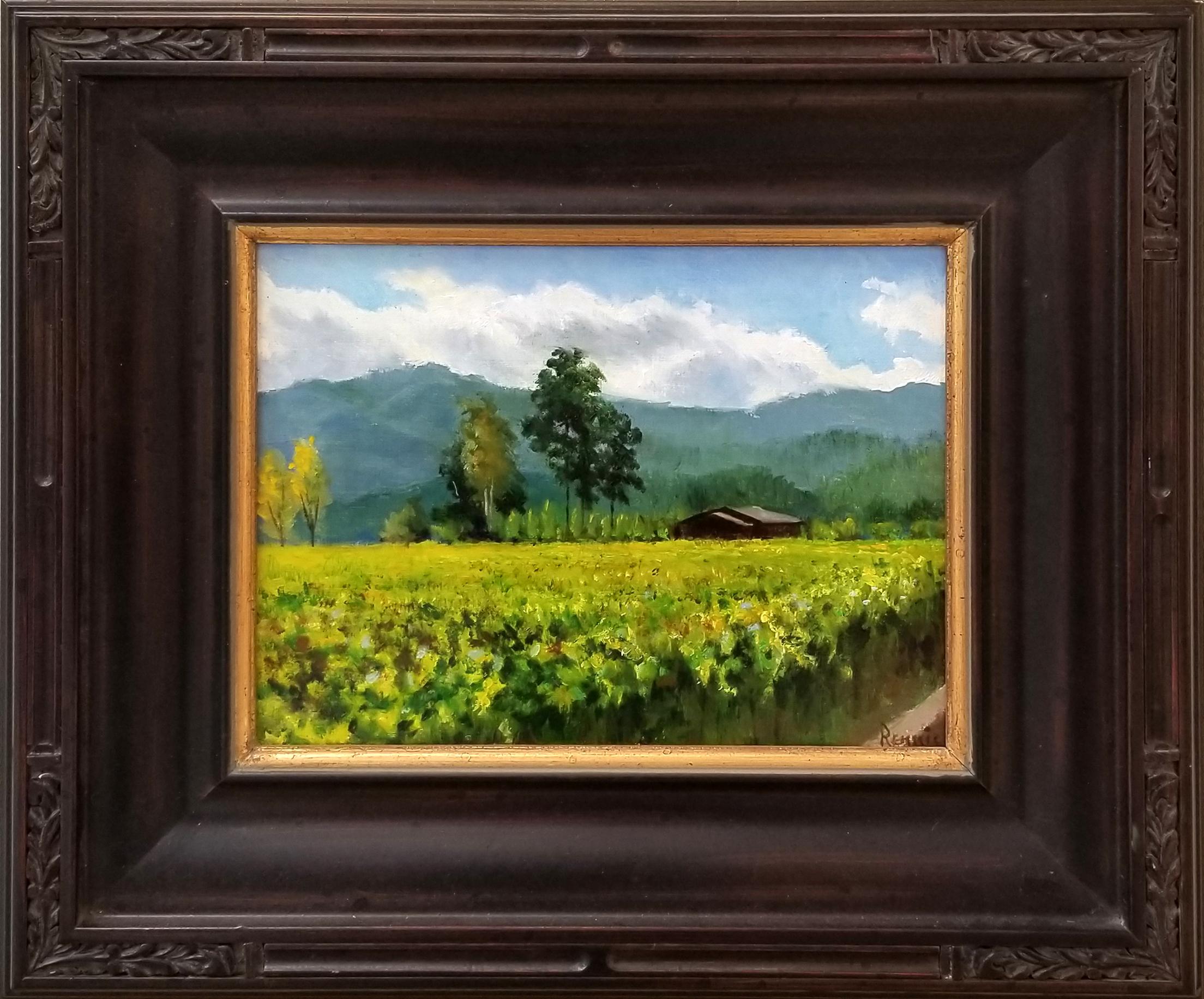 Lyle Rennick Landscape Painting - Napa Valley Vineyard