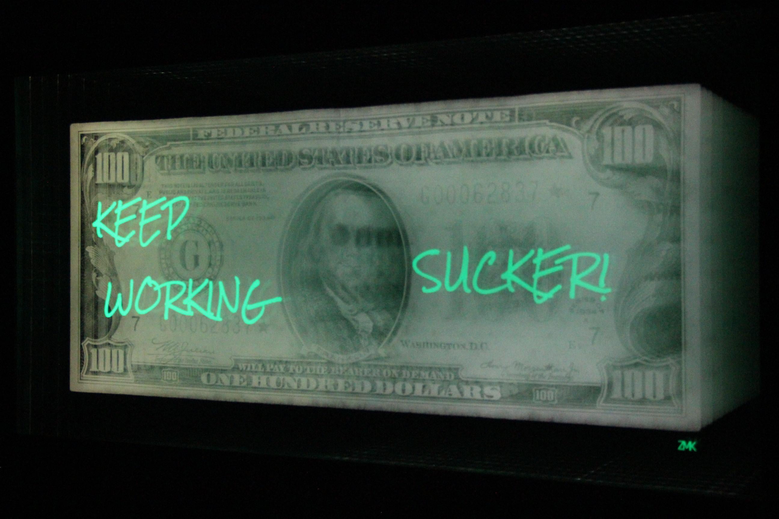 ZMK, Keep Working Sucker - Mixed Media Art by ZMK (Zachary Marc Knudson)