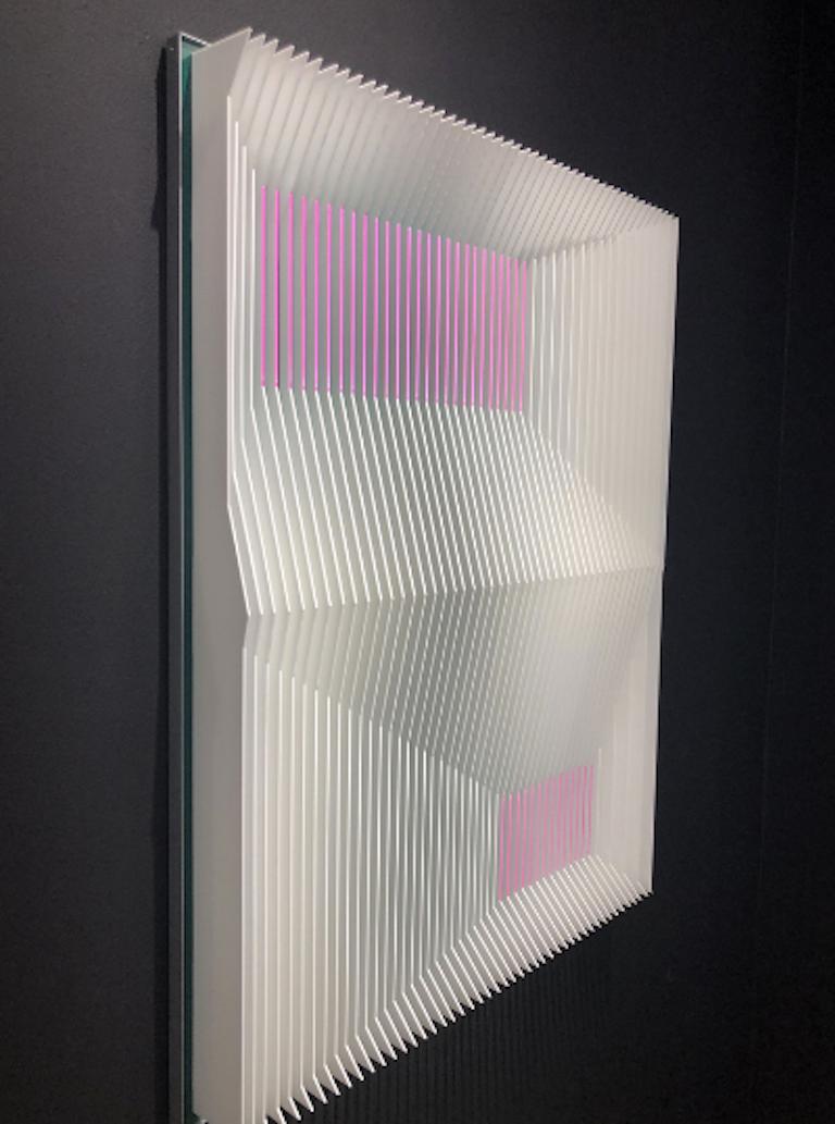 J. Margulis
Inward Pink, 2018
36" x 44" x 4"
Plexiglass sheets, Aluminum composite, Acrylic paint
Piece Unique


J. Margulis Sculpture
J. Margulis Aluminum 
J. Margulis Contemporary Art
Aluminum  
Plexiglass
Optical Illusion 
Pink
White