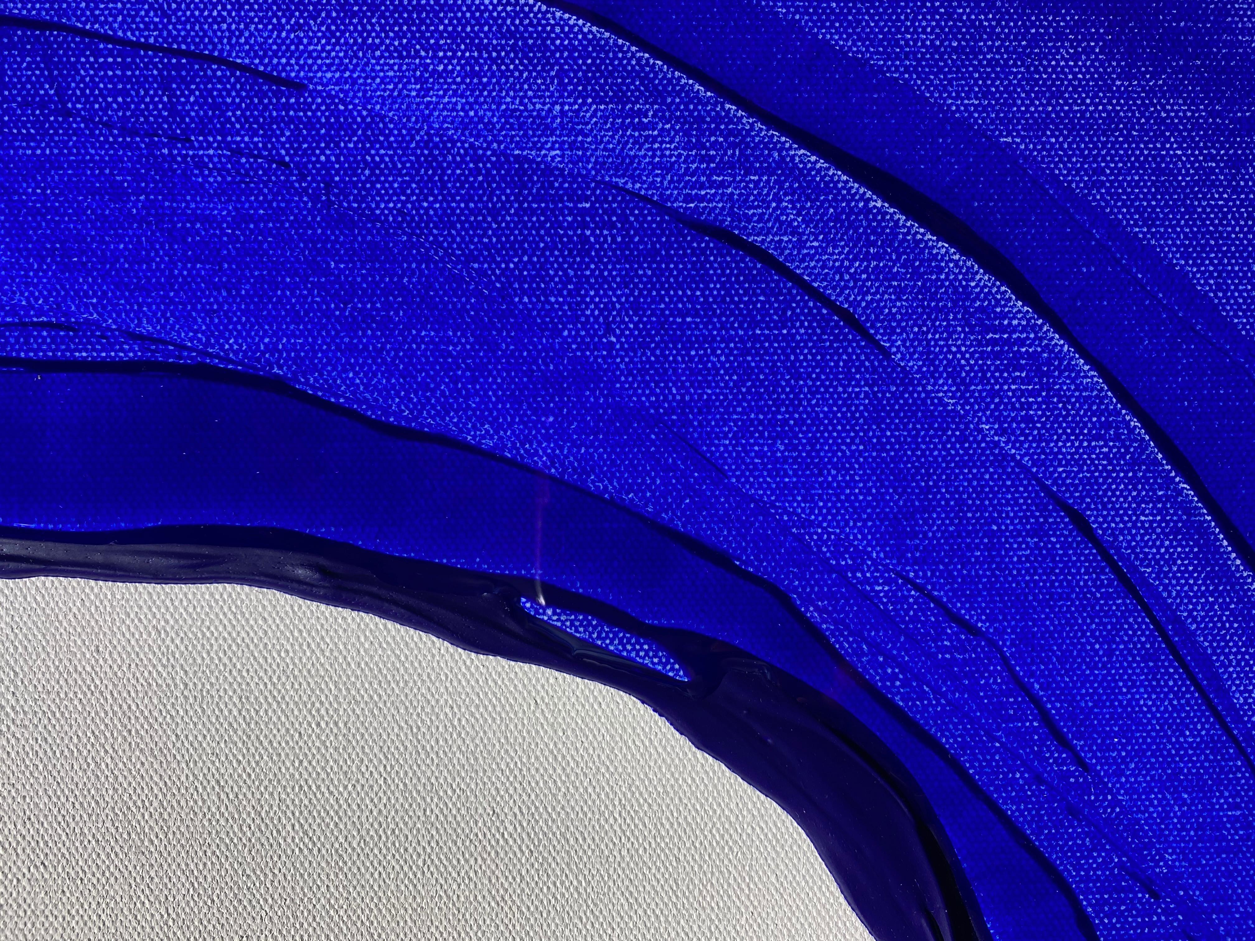 Circle Series 3  Ultra Blue - Painting by Ted Collier