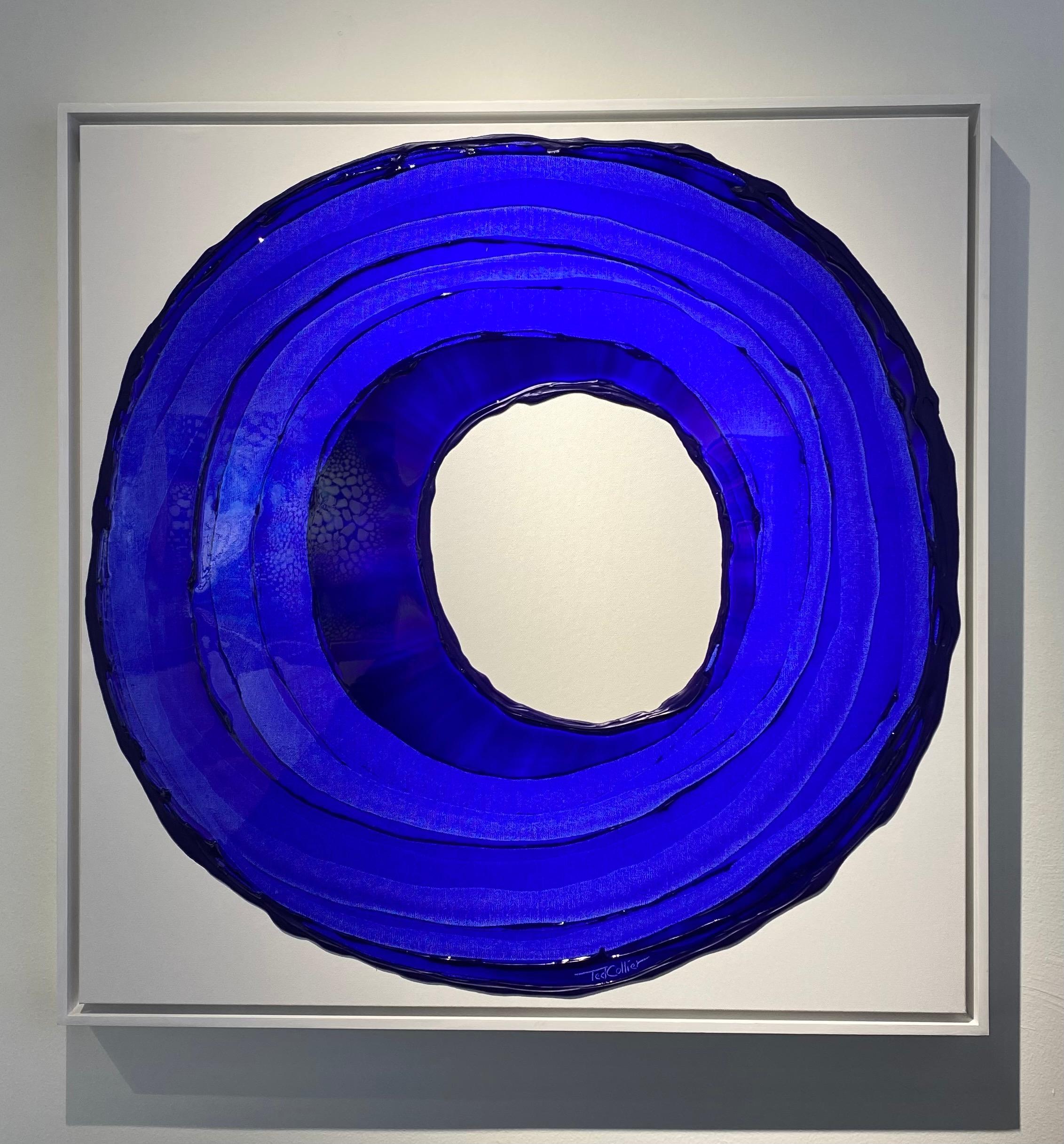Ted Collier Abstract Painting - Circle Series 3  Ultra Blue
