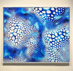 Pointillism Series 6  Ultra Blue & White