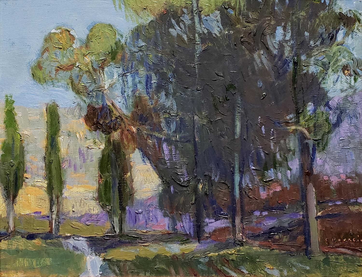 Un sentido del lugar; Finca Cobb - Painting de Chuck Kovacic