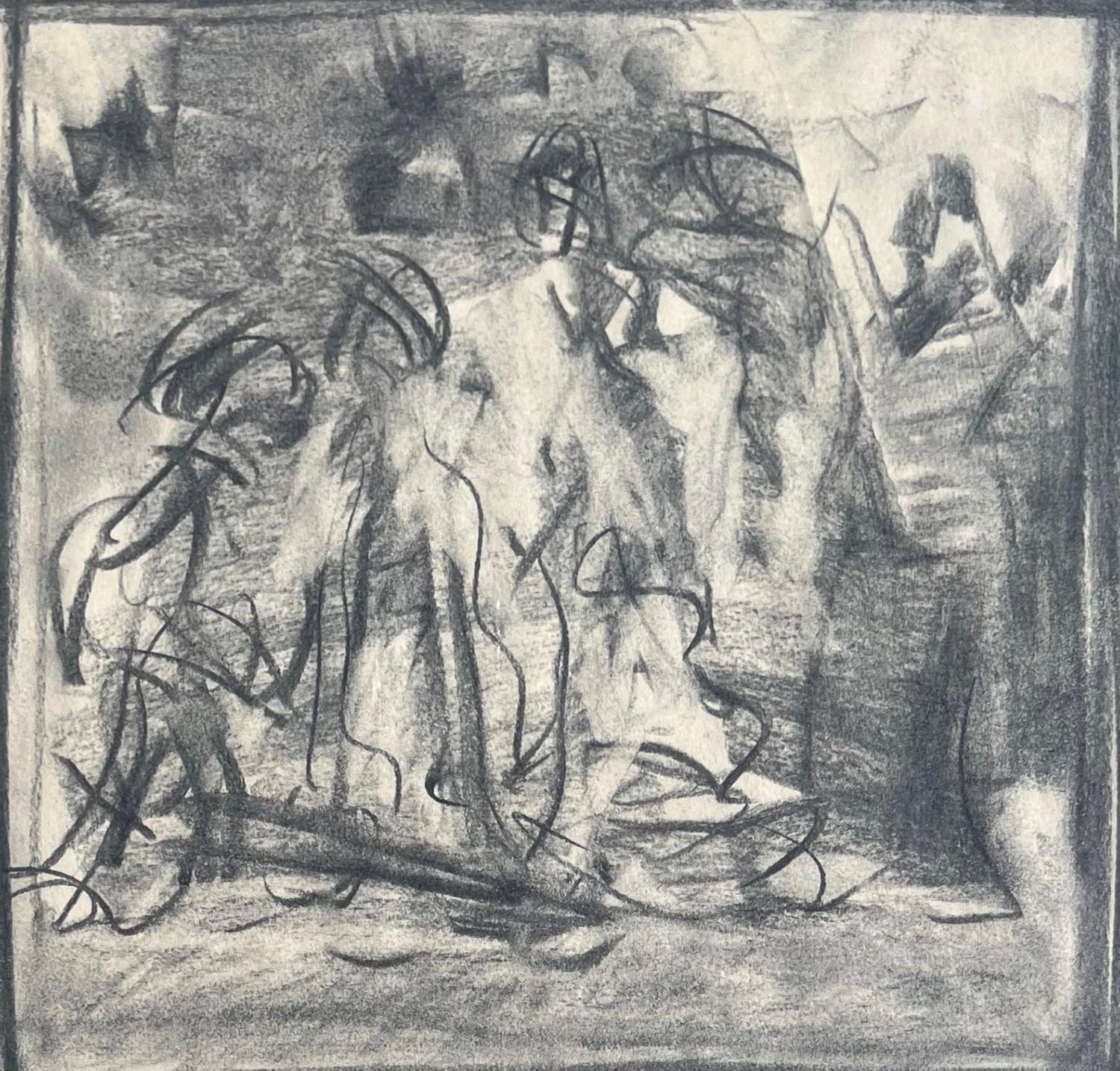 Studio per il Grande Evento dei Nativi Americani - Figurative Art Beige di Jove Wang